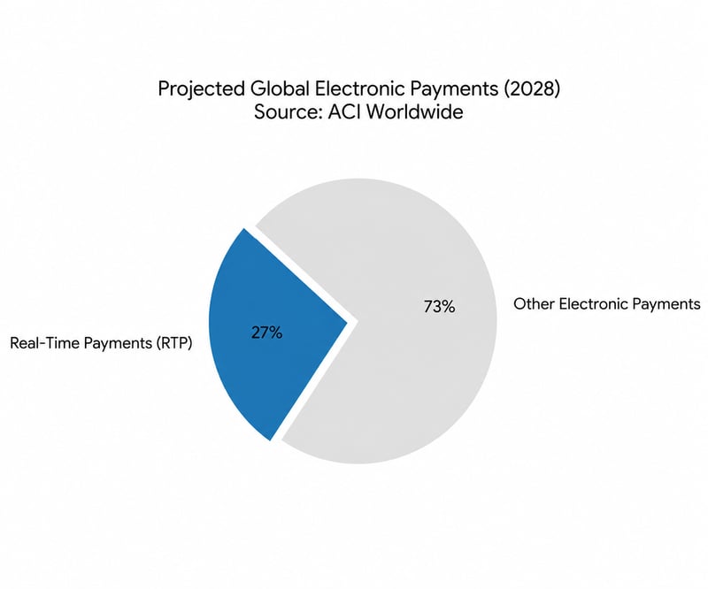 A data chart showing projected global electronic payments in 2028