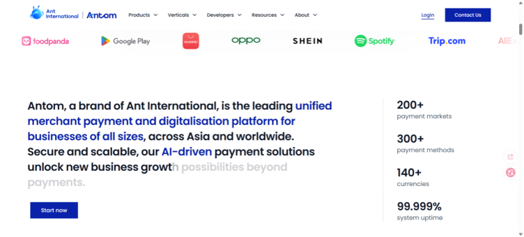 Antom platform overview and stats