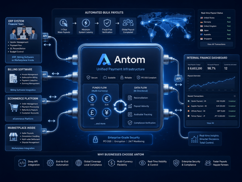 Digital interface with deep API integrations visualized