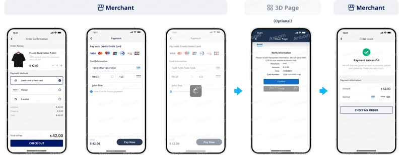 JCB PCI qualified First-time payment process through App