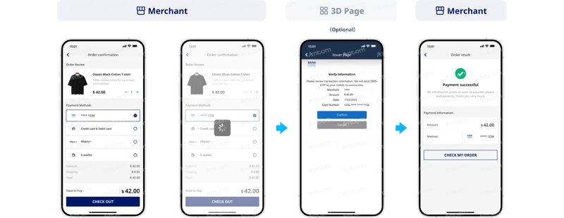 JCB PCI qualified subsequent payments process through app