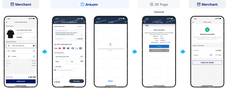 Discover non-PCI qualified first-time payment process through app