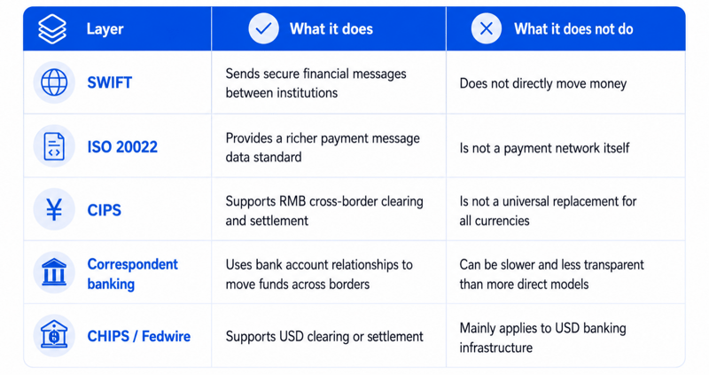 CIPS vs SWIFT vs correspondent banking
