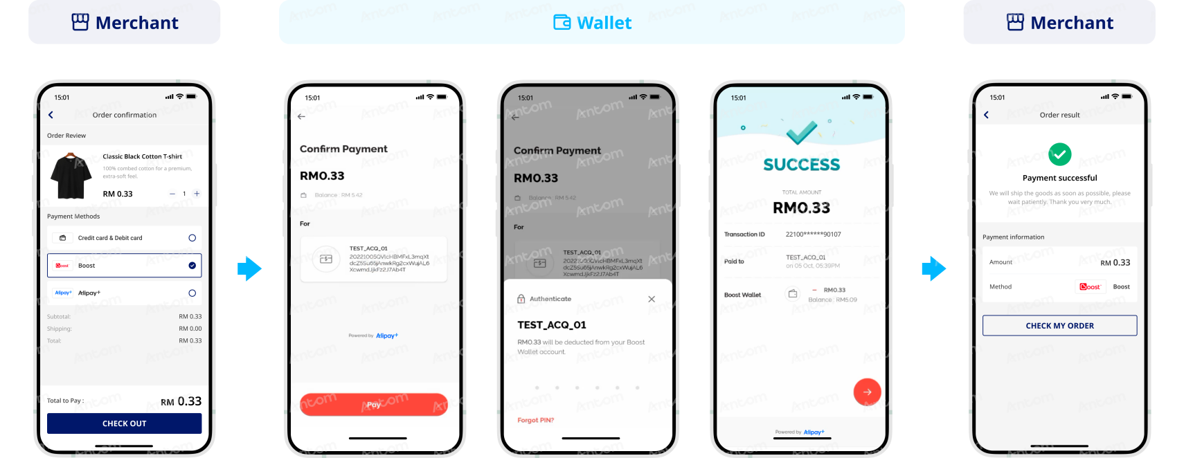 Payment process with Boost