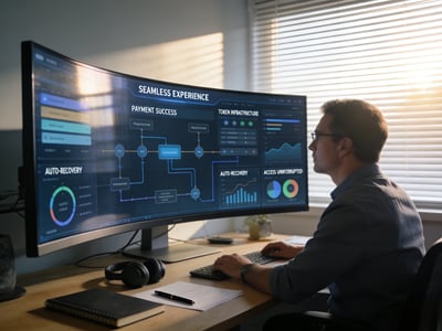  Professional working seamlessly on enterprise SaaS platform