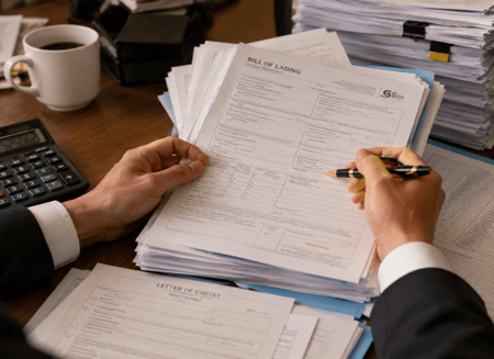 Reviewing traditional international trade payment documents