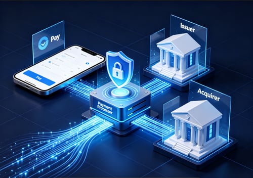 Secure payment processor transaction routing flow