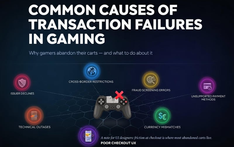 common causes of transaction failures in gaming